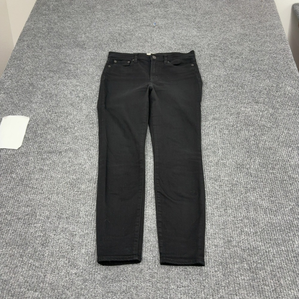 J Crew Lookout High Rise Skinny Jeans Womens 28P Black Denim Casual Minimalist